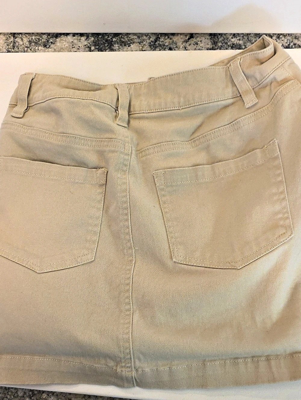 Angel Kiss Original Denim Maker Mini Skirt in White Size 3 Like New - Picture 4 of 8